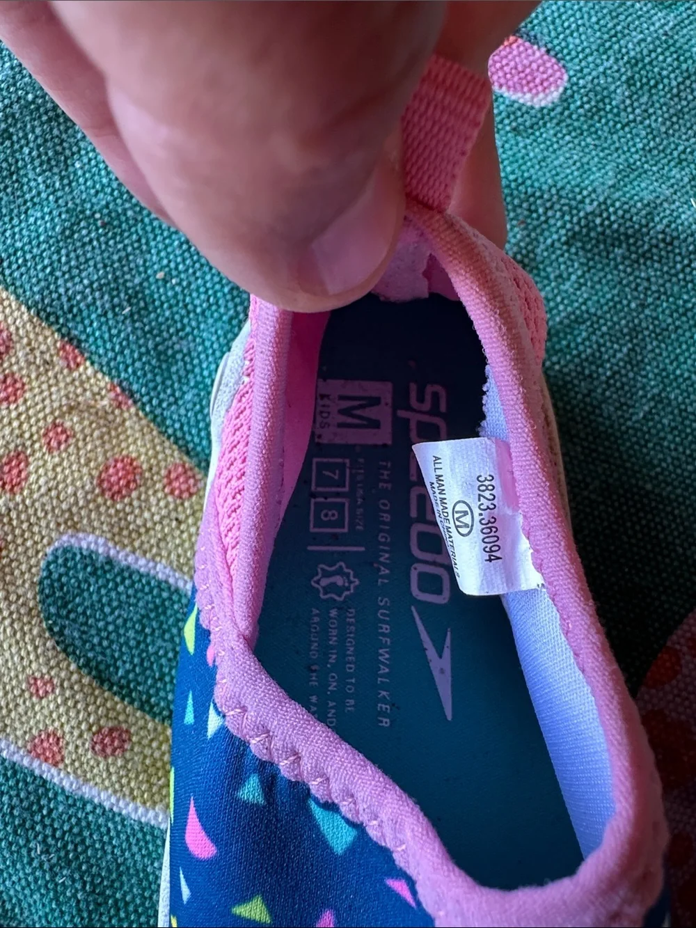 Speedo Toddler Navy and Pink Triangle Slip-On Water Shoes